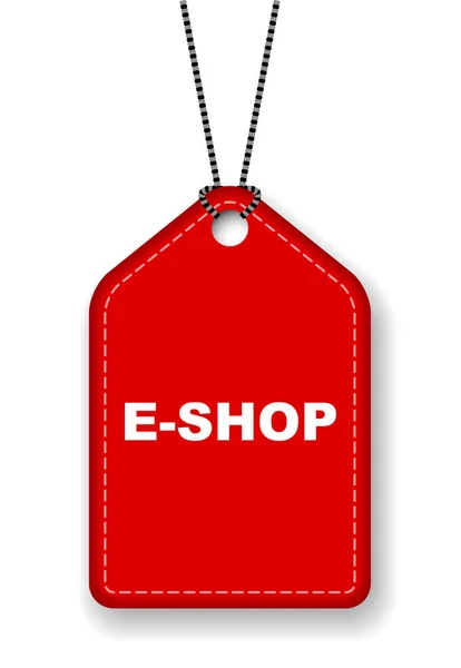 Kırmızı vektör afiş eshop — Stok Vektör