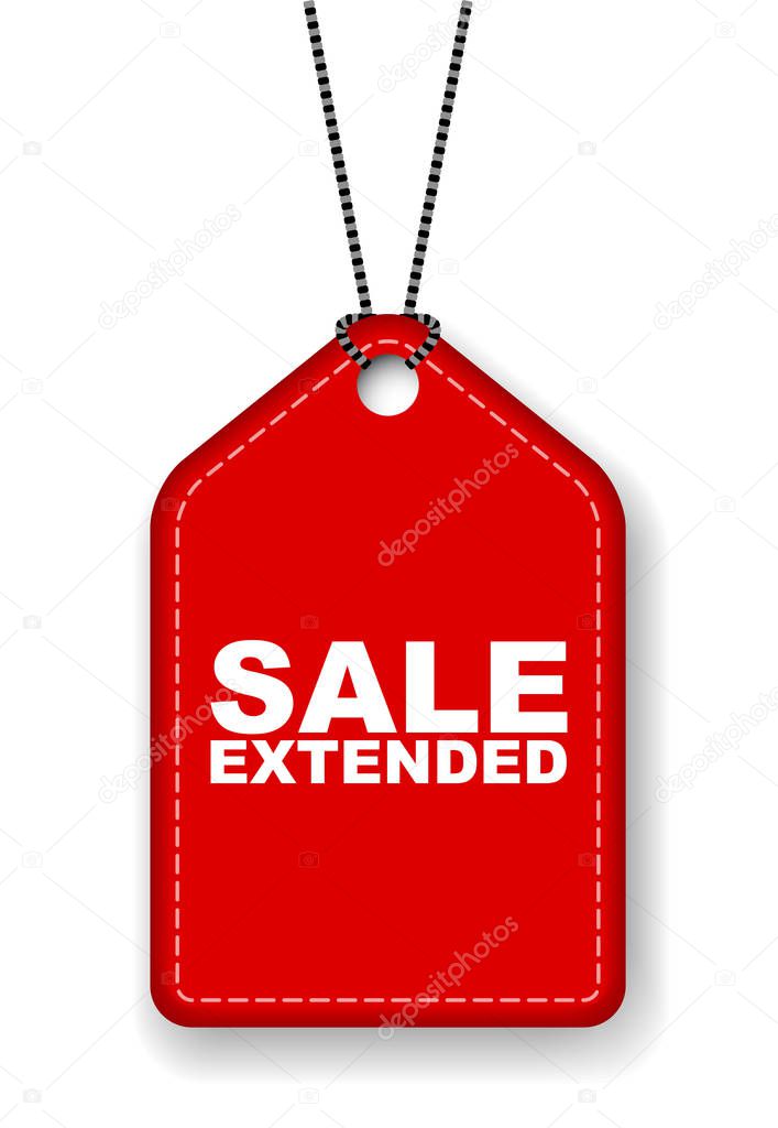 red vector banner sale extended