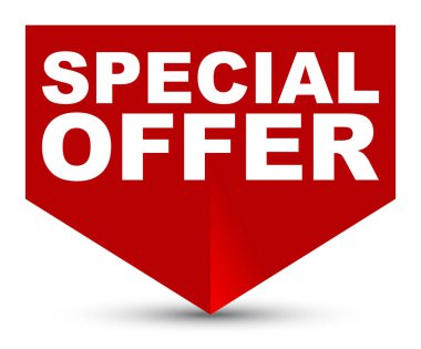 Kırmızı vektör afiş özel teklif