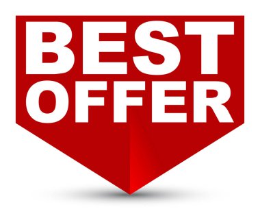 Kırmızı vektör afiş en iyi teklif