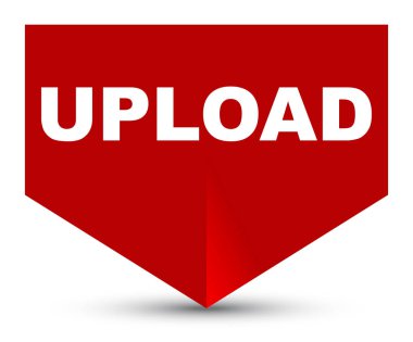 Kırmızı vektör afiş yükleme