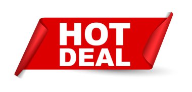 Kırmızı vektör afiş sıcak fırsat