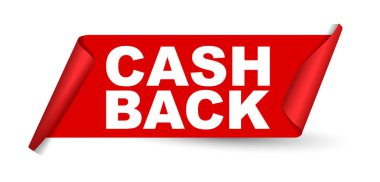 Kırmızı vektör afiş nakit geri