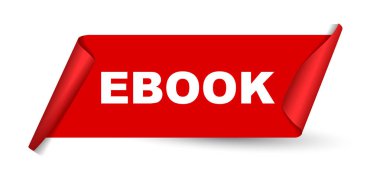 Kırmızı vektör afiş ebook