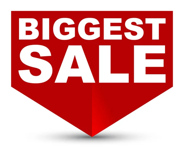 Red vector banner biggest sale — Stock Vector