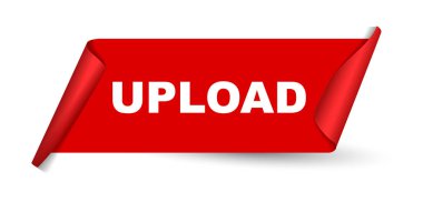 Kırmızı vektör afiş yükleme