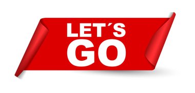 Kırmızı vektör afiş gidelim