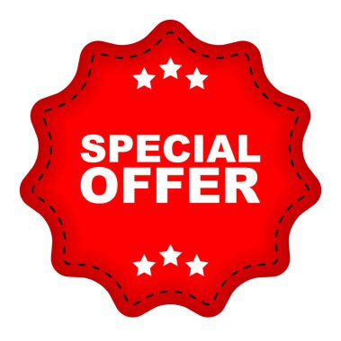 Kırmızı vektör afiş özel teklif