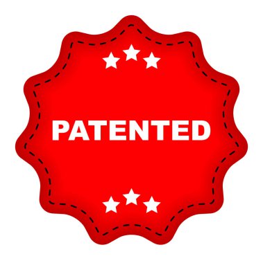 patentli kırmızı vektör afiş