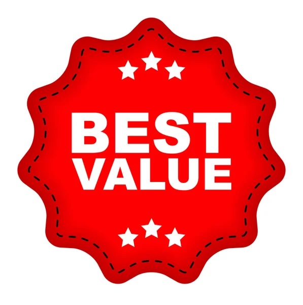 Banner vetorial vermelho melhor valor —  Vetores de Stock