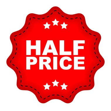 Kırmızı vektör afiş yarı fiyatına