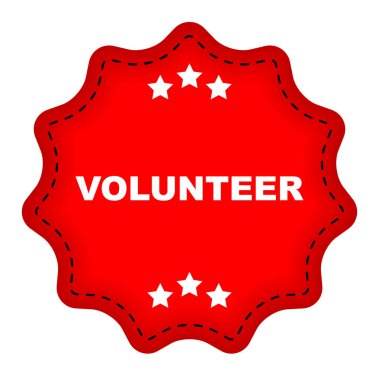 Kırmızı vektör afiş gönüllü