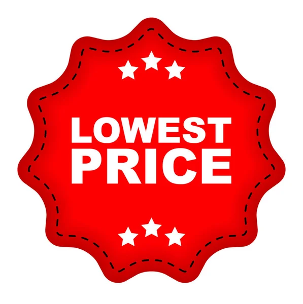 Rode vector banner laagste prijs — Stockvector