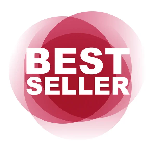 Banner vettoriale rosso best seller — Vettoriale Stock