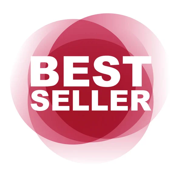 Banner vector rojo best seller — Archivo Imágenes Vectoriales