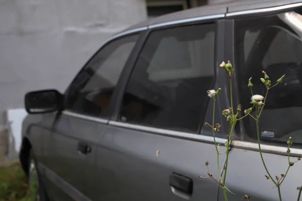 Voiture Vintage Pour Les Années Abandonnée Dans Une Cour Les — Photo