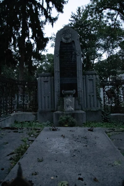 Interwar Grave Imposing Gravestone Close — Stock Photo, Image