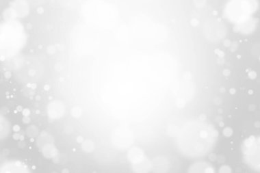 Bokeh soyut, gümüş ve beyaz, güzel bir arkaplan. Yumuşak renkli ışık parıltısı. Arkaplan ya da tasarım ürünleri, kozmetik reklamlar, kış, Noel, lüks, güzellik, bebek, modern, yaratıcı