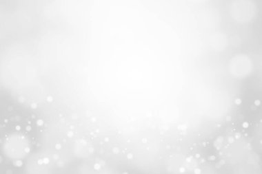 Bokeh soyut, gümüş ve beyaz, güzel bir arkaplan. Yumuşak renkli ışık parıltısı. Arkaplan ya da tasarım ürünleri, kozmetik reklamlar, kış, Noel, lüks, güzellik, bebek, modern, yaratıcı