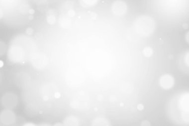 Bokeh soyut, gümüş ve beyaz, güzel bir arkaplan. Yumuşak renkli ışık parıltısı. Arkaplan ya da tasarım ürünleri, kozmetik reklamlar, kış, Noel, lüks, güzellik, bebek, modern, yaratıcı