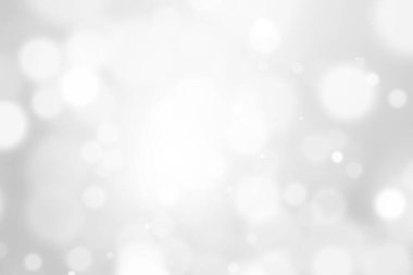 Bokeh soyut, gümüş ve beyaz, güzel bir arkaplan. Yumuşak renkli ışık parıltısı. Arkaplan ya da tasarım ürünleri, kozmetik reklamlar, kış, Noel, lüks, güzellik, bebek, modern, yaratıcı