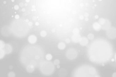 Bokeh soyut, gümüş ve beyaz, güzel bir arkaplan. Yumuşak renkli ışık parıltısı. Arkaplan ya da tasarım ürünleri, kozmetik reklamlar, kış, Noel, lüks, güzellik, bebek, modern, yaratıcı