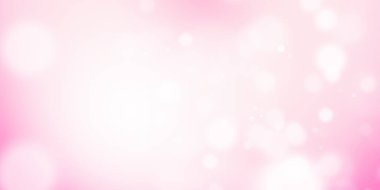 Bokeh soyut, bulanık pembe ve beyaz arka plan. Yumuşak renkli ışık parıltısı. Arkaplan ya da tasarım kozmetik reklamları için element, romantik, sevgililer günü, kadınlar, güzellik, aşk, Noel