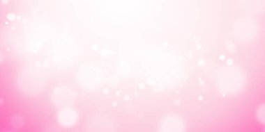 Bokeh soyut, bulanık pembe ve beyaz arka plan. Yumuşak renkli ışık parıltısı. Arkaplan ya da tasarım kozmetik reklamları için element, romantik, sevgililer günü, kadınlar, güzellik, aşk, Noel