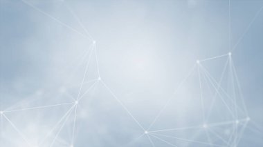 Mavi arkaplanda bağlantı çizgileri olan soyut gelecekçi. Pleksus yapısı. Bilim, İş, İletişim, Tıp, Teknoloji, Ağ, Siber, Bilim-Kurgu Konsepti. İllüzyon. 3B görüntüleme