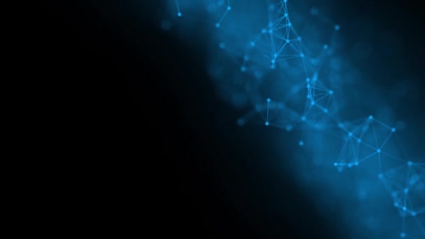 Абстрактний Фон Темно Синій Прямокутною Графікою Руху Медичного Ділового Інженерного — стокове відео