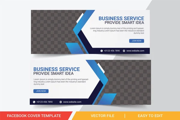 İş facebook kapağı, Şirket facebook zaman çizelgesi kapağı şablon tasarımı, sosyal ağ için şablon pankart tasarımı.