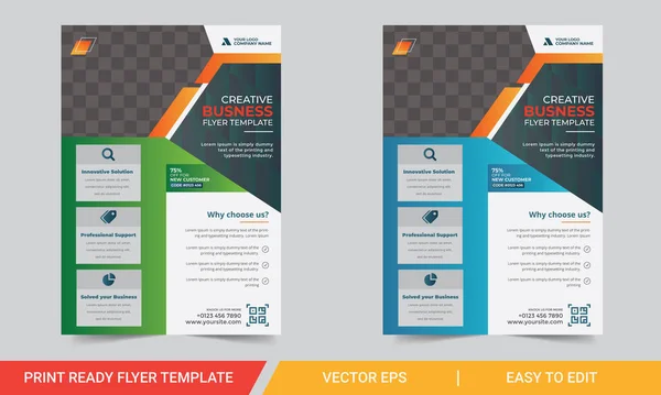 Business Flyer şablonu, yazdır hazır şirket broşürü vektör tasarımı, şirket broşürleri, şirket afişleri ve broşürleri. İş broşürü kapağı kapağı tasarımı a4 şablonu.