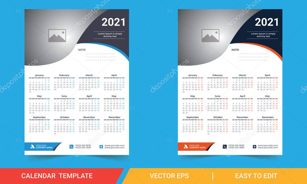 Wall Calendar 21 Desk Calendar 21 Design Calendar Week Starts On Saturday Desk Calendar Template Design With Place For Photo And Company Logo Wall Calendar Design Premium Vector In Adobe Illustrator