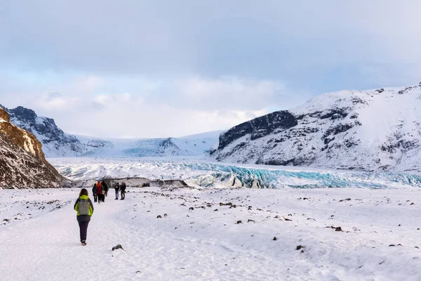 Zlanda Dağları Buzullar Vatnajokull Ulusal Parkı Nın Manzarasındaki Buzulun Eteklerine — Stok fotoğraf