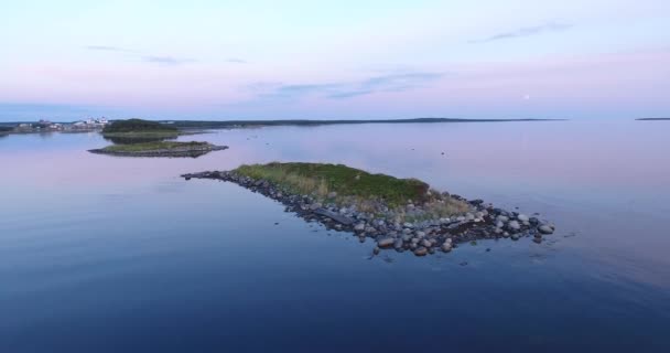 白色海海岸 Solovki 俄国北部 — 图库视频影像