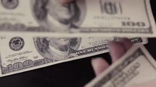 Американский доллар. Деньги . — стоковое видео