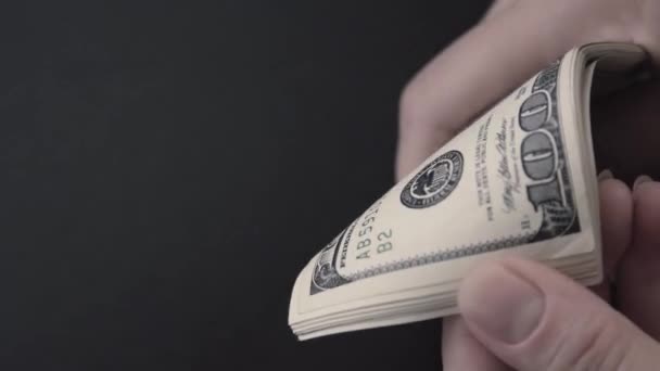 Dólar americano. Dinheiro . — Vídeo de Stock