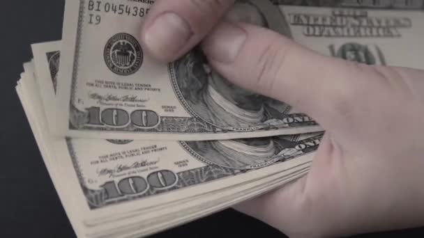 Amerikaanse dollar. Geld. — Stockvideo