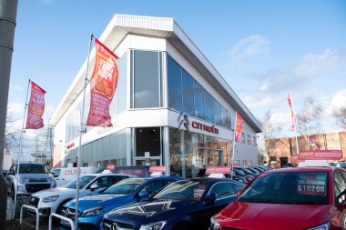 Leicester, Leicestershire / Uk - 15 Mart 2020: Leicester 'daki Citroen araba galerisi