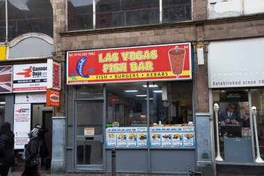 Leicester, Leicestershire / Uk - 15 Mart 2020: Leicester 'da Las Vegas balık barı