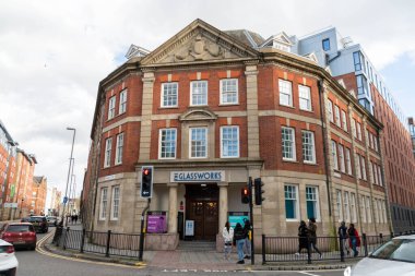 Leicester, Leicestershire / Uk - 15 Mart 2020: The Glasworks De Montfort Üniversitesi konaklama yeri