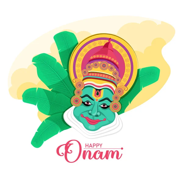 Ilustración Del Festival Happy Onam Vector Del Festival Onam — Vector de stock