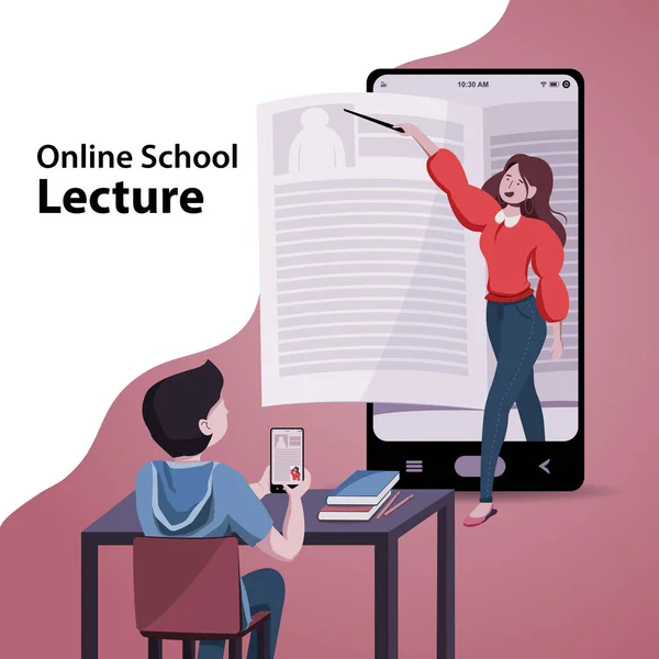 Online School Lecture Διάνυσμα Έννοια — Διανυσματικό Αρχείο