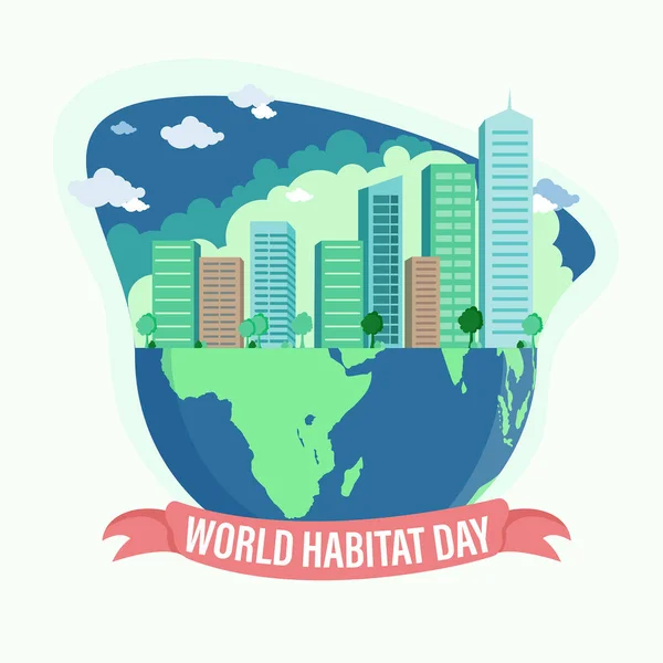 Dünya Habitat Günü, Küresel Habitat Günü Vektör Tasarımı.