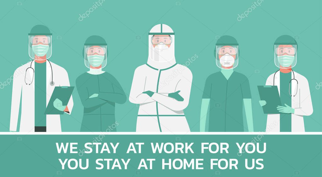 medical workers with the tagline 