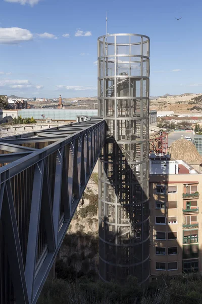 View Part City Bridge Panoramic Elevator Cartagena Murcia Spain — Stock Photo, Image