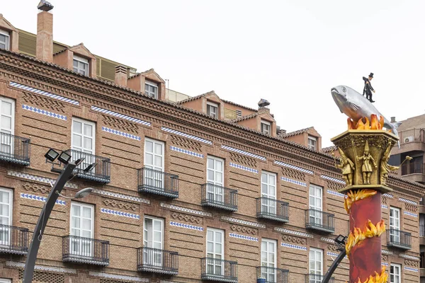 Fasaden Byggnaden Och Symbol För Vårfest Murcia Begravningen Sardin Spanien — Stockfoto