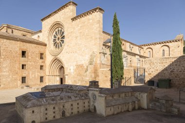 Santa Mara de Huerta manastır manastır kendisi, Soria, İspanya yabancı içinde taş modeli