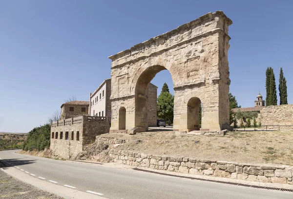 Roman Arch Access Road Medinaceli Memory Its Roman Soria Spain — Stock Photo, Image