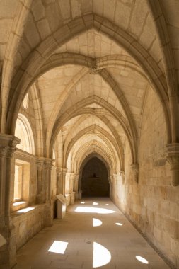 dini Santa Maria de Huerta, Soria, İspanya manastır manastır avlusunda heykelleri